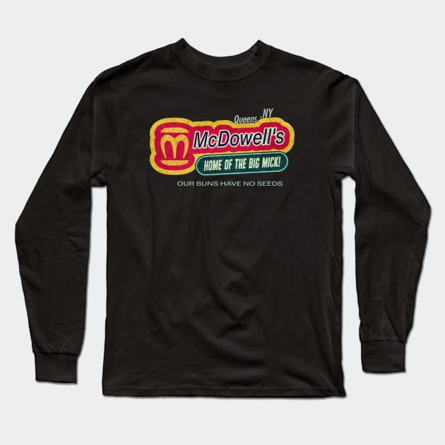 McDowell's Inspirational Vintage Logo Distressed Long Sleeve T-Shirt by Nostalgia Avenue